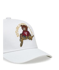 GUESS KIDS Czapka baseballowa z haftowanym misiem czysto biały - Czapki dziecięce - 3