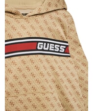 GUESS KIDS ACTIVE MINI ME Bluza z kapturem o regularnym kroju 4g aop beżowy biały - Bluzy dziecięce - 3
