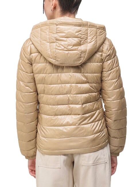 PACKABLE Lekka kurtka puchowa z kapturem opalenizna safari - Kurtki puchowe damskie