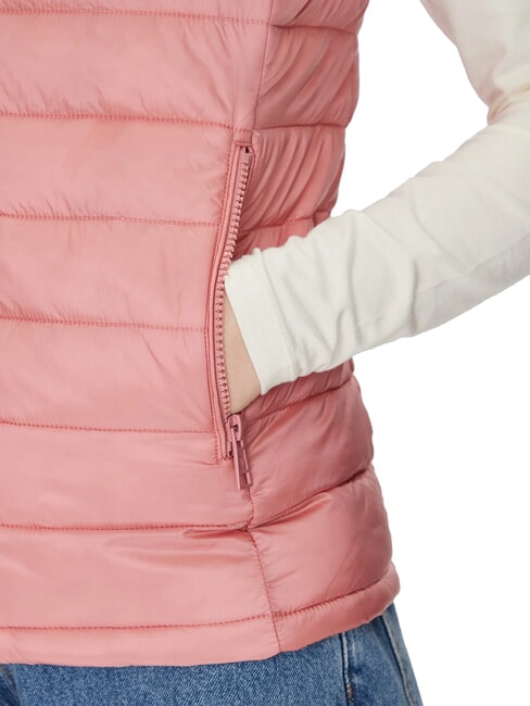 PUFFER Kurtka puchowa bez rękaw&oacute;w lekko r&oacute;żowy - Kamizelka damska
