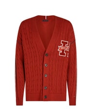 TOMMY HILFIGER TH  Kardigan bawełniany ciemna magma - Koszulki męskie - 3