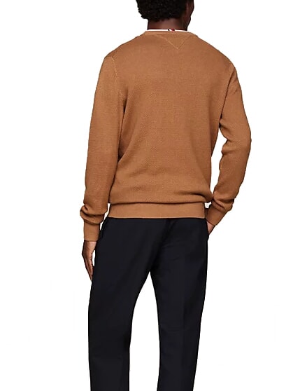 TH  Sweter z okrągłym dekoltem khaki/wielokolorowy g&oacute;rski - Koszulki męskie