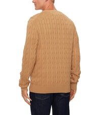 TOMMY HILFIGER TH  Sweter z okrągłym dekoltem pł&oacute;tno safari - Koszulki męskie - 2