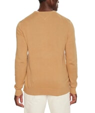 TOMMY HILFIGER TH  Sweter z okrągłym dekoltem pł&oacute;tno safari - Koszulki męskie - 2