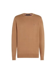 TOMMY HILFIGER TH  Sweter z okrągłym dekoltem pł&oacute;tno safari - Koszulki męskie - 3