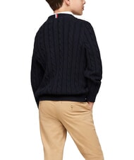 TOMMY HILFIGER TH KIDS Sweterek bawełniany dla niemowląt pustynne niebo - Swetry dziecięce - 2