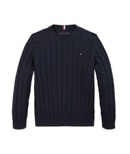 TOMMY HILFIGER TH KIDS Sweterek bawełniany dla niemowląt pustynne niebo - Swetry dziecięce - 3