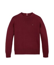 TOMMY HILFIGER TH KIDS Bawełniany sweter z okrągłym dekoltem głęboko czerwony - Swetry dziecięce - 3