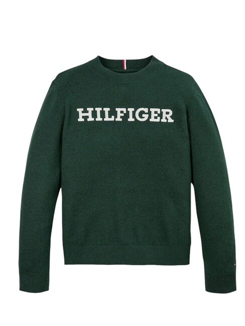 TH KIDS Sweter z okrągłym dekoltem ozdobna zieleń - Swetry dziecięce