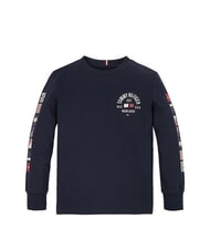 TOMMY HILFIGER TH KIDS Koszulka bawełniana z długim rękawem pustynne niebo - Koszulka dziecięca - 3