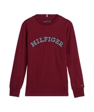 TOMMY HILFIGER TH KIDS Koszulka bawełniana z długim rękawem głęboko czerwony - Koszulka dziecięca - 3