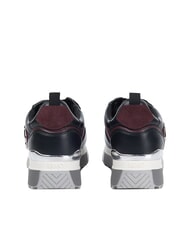 LIUJO MAXI WONDER 01 Trampki ze sk&oacute;ry i siateczki czarny/karmazynowy - Buty damskie - 3