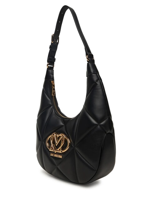 EMBOSSED Torba na ramię typu hobo Czarny - Torby damskie