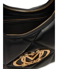 LOVE MOSCHINO EMBOSSED Torba na ramię typu hobo Czarny - Torby damskie - 4