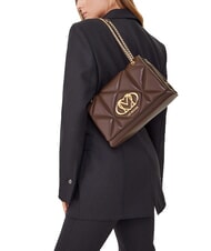 LOVE MOSCHINO EMBOSSED Torba na ramię / torba na ramię czekolada - Torby damskie - 5