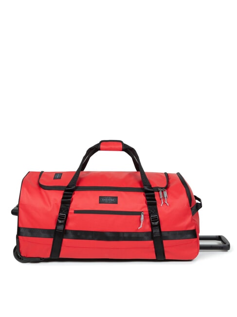 DUFFEL PACK WHEEL L Duża, wodoodporna torba podr&oacute;żna na k&oacute;łkach plandeka czerwona - W&oacute;zki p&oacute;łsztywne