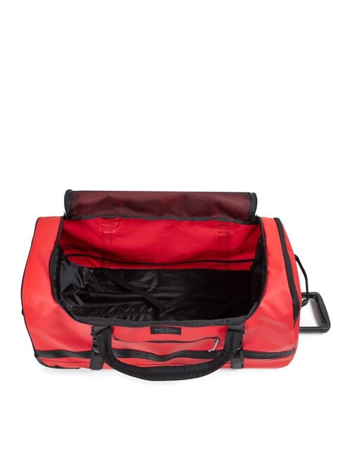 DUFFEL PACK WHEEL L Duża, wodoodporna torba podr&oacute;żna na k&oacute;łkach plandeka czerwona - W&oacute;zki p&oacute;łsztywne