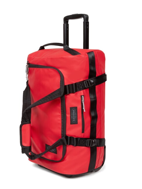 DUFFEL PACK WHEEL S Mała wodoodporna torba podr&oacute;żna na k&oacute;łkach plandeka czerwona - Bagaż podręczny