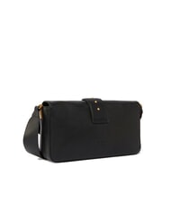 PINKO LOVE ONE CLASSIC SLOUCHY Sk&oacute;rzana torba na ramię czarno-antyczne złoto - Torby damskie - 2