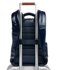 PIQUADRO BLUE SQUARE Plecak na laptopa 14" Fast-check niebieski - Plecaki na laptopa do pracy - 3