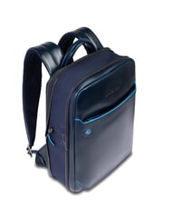 PIQUADRO BLUE SQUARE Plecak na laptopa 14" ze sk&oacute;ry niebieski - Plecaki na laptopa do pracy - 5