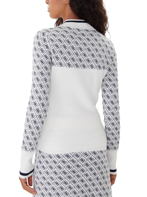 MOCK NECK AUBREY 4G Sweter o dopasowanym kroju 4g krem i niebieski - Koszulki damskie