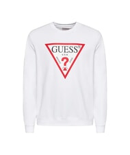 GUESS AUDLEY Bluza z logo tr&oacute;jkąta czysto biały - Bluzy męskie - 4