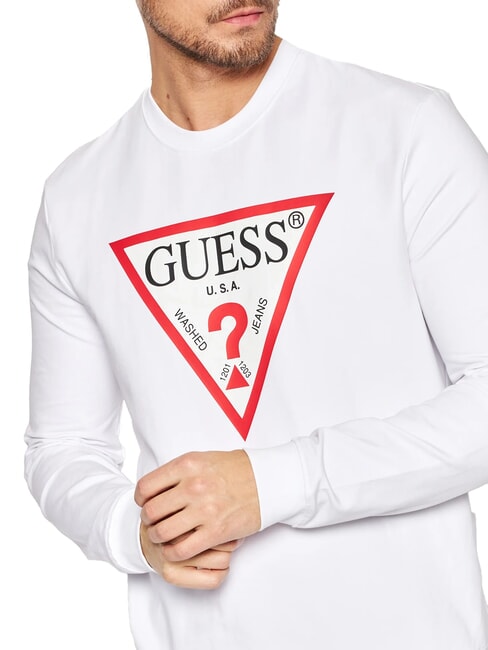 AUDLEY Bluza z logo tr&oacute;jkąta czysto biały - Bluzy męskie