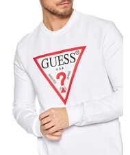 GUESS AUDLEY Bluza z logo tr&oacute;jkąta czysto biały - Bluzy męskie - 3