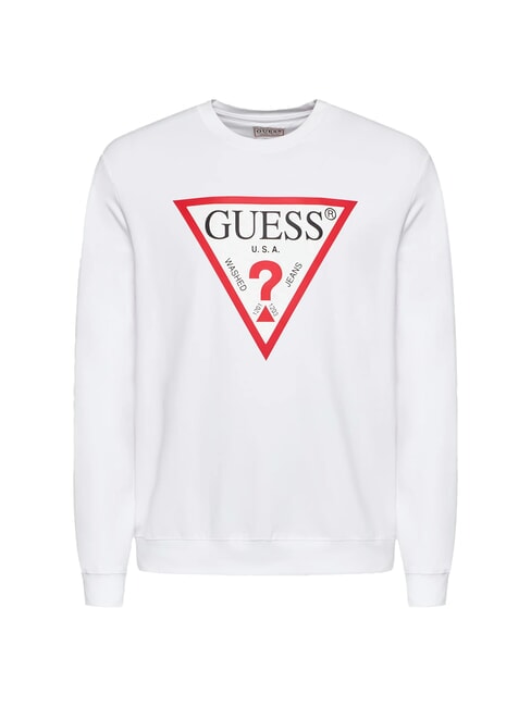 AUDLEY Bluza z logo tr&oacute;jkąta czysto biały - Bluzy męskie
