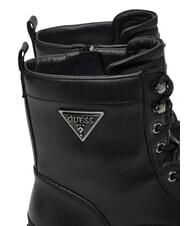 GUESS BADA2 Sk&oacute;rzane botki CZARNY - Buty damskie - 4
