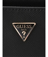 GUESS BOLENA Torba na ramię z zawieszką w kształcie serca CZARNY - Torby damskie - 5