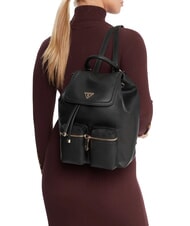 GUESS MANHATTAN 2 Plecak z kieszeniami CZARNY - Torby damskie - 6