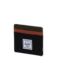 HERSCHEL CHARLIE  Płaski uchwyt na karty czarny/bluszczowo-zielony/chutney - Portfele damskie - 2