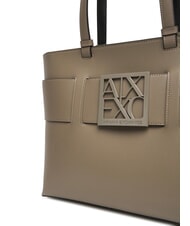 ARMANI EXCHANGE A|X BUCKLE Torba na ramię Shopper brązowy bas - Torby damskie - 4
