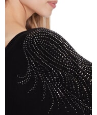GUESS BAT SLEEVE LORETTA Luźny sweter z dekoltem w ł&oacute;dkę odrzutowiec - Koszulki damskie - 3
