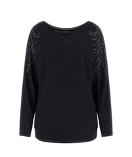 GUESS BAT SLEEVE LORETTA Luźny sweter z dekoltem w ł&oacute;dkę odrzutowiec - Koszulki damskie - 5