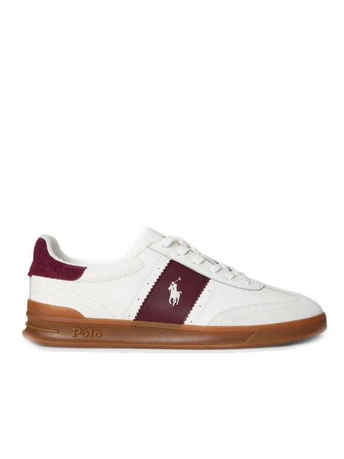 HERITAGE AERA Sk&oacute;rzane trampki złamana biel/wino - Buty męskie