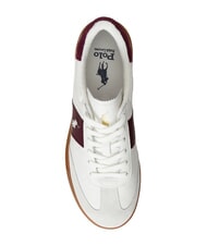 RALPH LAUREN HERITAGE AERA Sk&oacute;rzane trampki złamana biel/wino - Buty męskie - 4