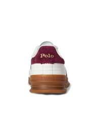 RALPH LAUREN HERITAGE AERA Sk&oacute;rzane trampki złamana biel/wino - Buty męskie - 5