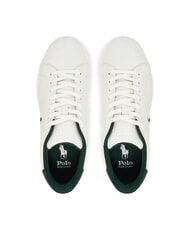 RALPH LAUREN HERITAGE COURT 2 Sk&oacute;rzane trampki deckwash biały/leśny - Buty męskie - 3