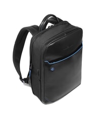 PIQUADRO BLUE SQUARE Plecak na laptopa 14" ze sk&oacute;ry Czarny - Plecaki na laptopa do pracy - 3