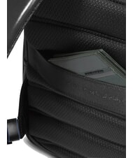 PIQUADRO BLUE SQUARE Plecak na laptopa 14" ze sk&oacute;ry Czarny - Plecaki na laptopa do pracy - 8
