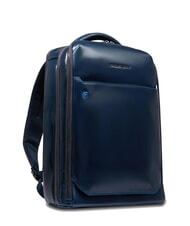 PIQUADRO BLUE SQUARE Plecak sk&oacute;rzany z funkcją szybkiego sprawdzania na laptopa 15,6" niebieski - Plecaki na laptopa do pracy - 2
