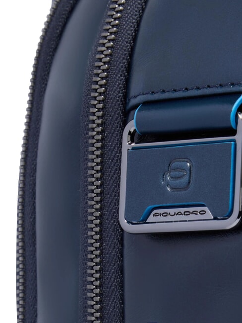 BLUE SQUARE Plecak sk&oacute;rzany z funkcją szybkiego sprawdzania na laptopa 15,6" niebieski - Plecaki na laptopa do pracy