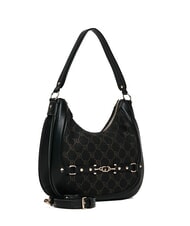 GAUD&Igrave; NEW DIAZ Torba typu hobo z logo żakardowym CZARNY - Torby damskie - 2