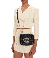 LOVE MOSCHINO EMBOSSED Mała torba na ramię Czarny - Torby damskie - 5