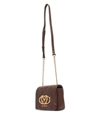 LOVE MOSCHINO EMBOSSED Mała torba na ramię czekolada - Torby damskie - 2