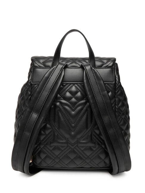 QUILTED Plecak z dwiema kieszeniami Czarny - Torby damskie