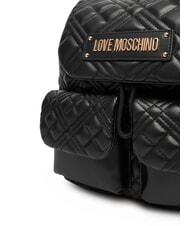 LOVE MOSCHINO QUILTED Plecak z dwiema kieszeniami Czarny - Torby damskie - 4